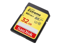 SanDisk Extreme - Flashminnekort - 32 GB - Video Class V30 / UHS Class 3 / Class10 - SDHC UHS-I