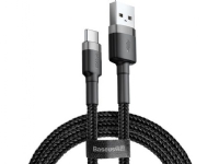 Baseus Cafule Cable USB Cable Durable Nylon Cable USB/USB-C QC3.0 2A 3M Black-Gray (CATKLF-UG1) Universal