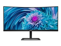 Philips E-line 346E2CUAE - LED-skjerm - kurvet - 34 - 3440 x 1440 UWQHD @ 100 Hz - VA - 300 cd/m² - 3000:1 - 1 ms - HDMI, DisplayPort, USB-C - høyttalere - teksturert svart