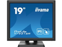 iiyama ProLite T1931SR-B6 - LED-skjerm - 19 - berøringsskjerm - 1280 x 1024 @ 75 Hz - IPS - 250 cd/m² - 1000:1 - 14 ms - HDMI, VGA, DisplayPort - høyttalere - matt svart