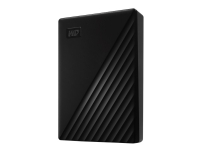 WD My Passport WDBPKJ0050BBK - Harddisk - kryptert - 5 TB - ekstern (bærbar) - USB 3.2 Gen 1 - 5400 rpm - 256-bit AES - svart