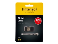 Intenso Slim Line - USB-flashstasjon - 128 GB - USB 3.0 - svart