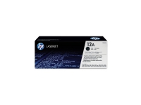 Lasertoner hp 12a q2612a, 2.000 sider, sort
