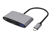 DELTACO USBC-HDMI22 - Dokkingstasjon - USB-C - HDMI