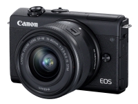 Canon EOS M200 - Digitalkamera - speilløst - 24.1 MP - APS-C - 4K / 25 fps - 3optisk x-zoom EF-M 15 - 45 mm IS STM-linse - Wi-Fi, Bluetooth - svart